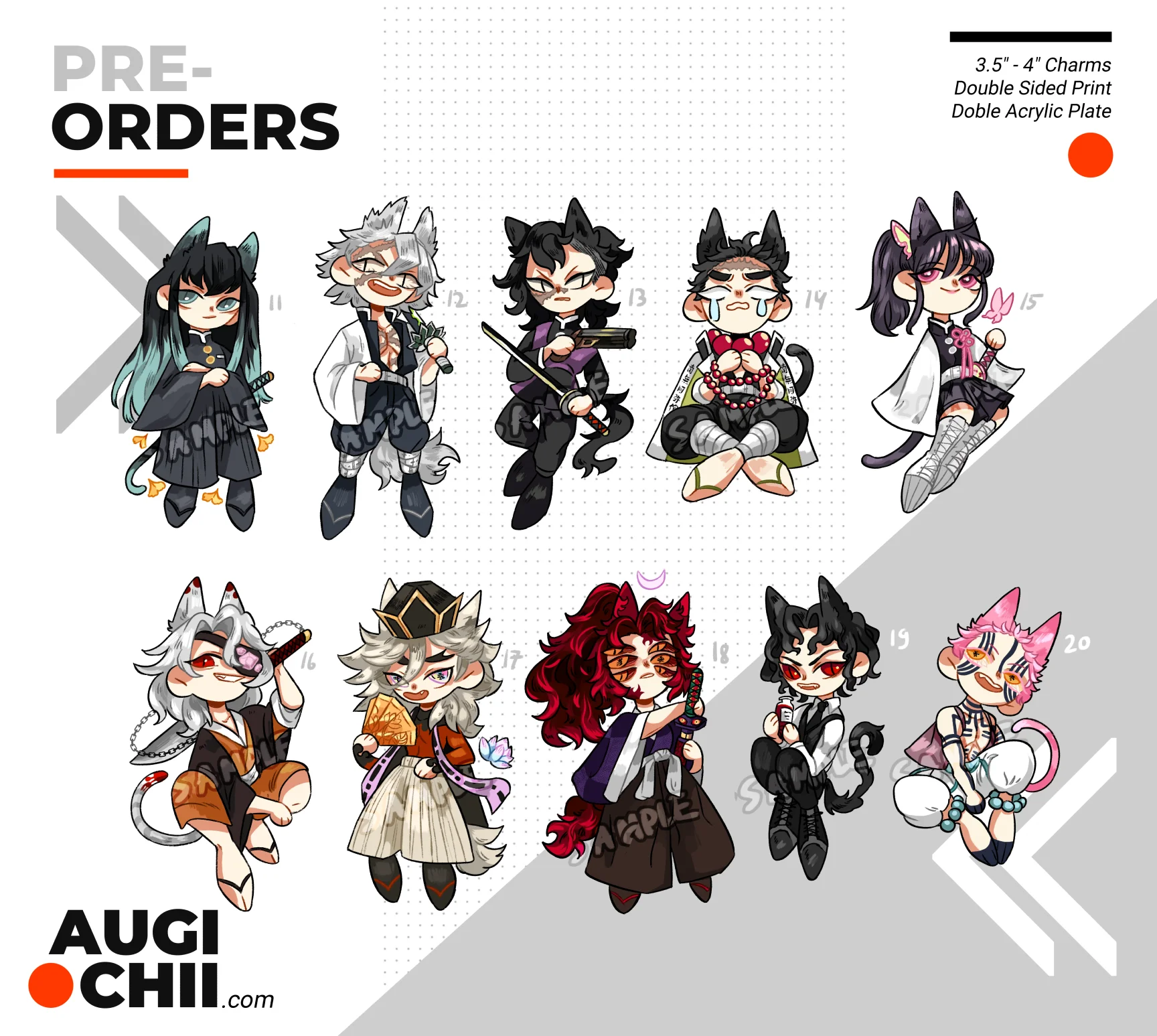 ⏰[PRE-ORDER | ENDS Jan 14th] Demon Slayer // Double Sided Acrylic Charms product image (2)