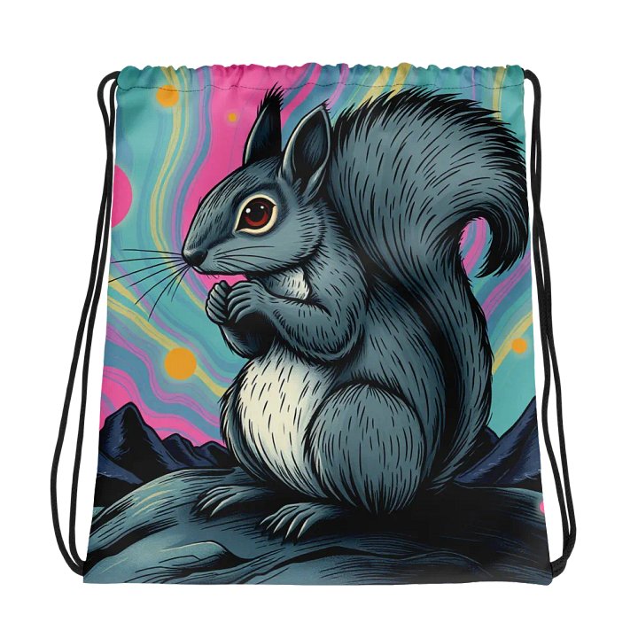 Contrast Straps All-Over Drawstring Bag product image (1)
