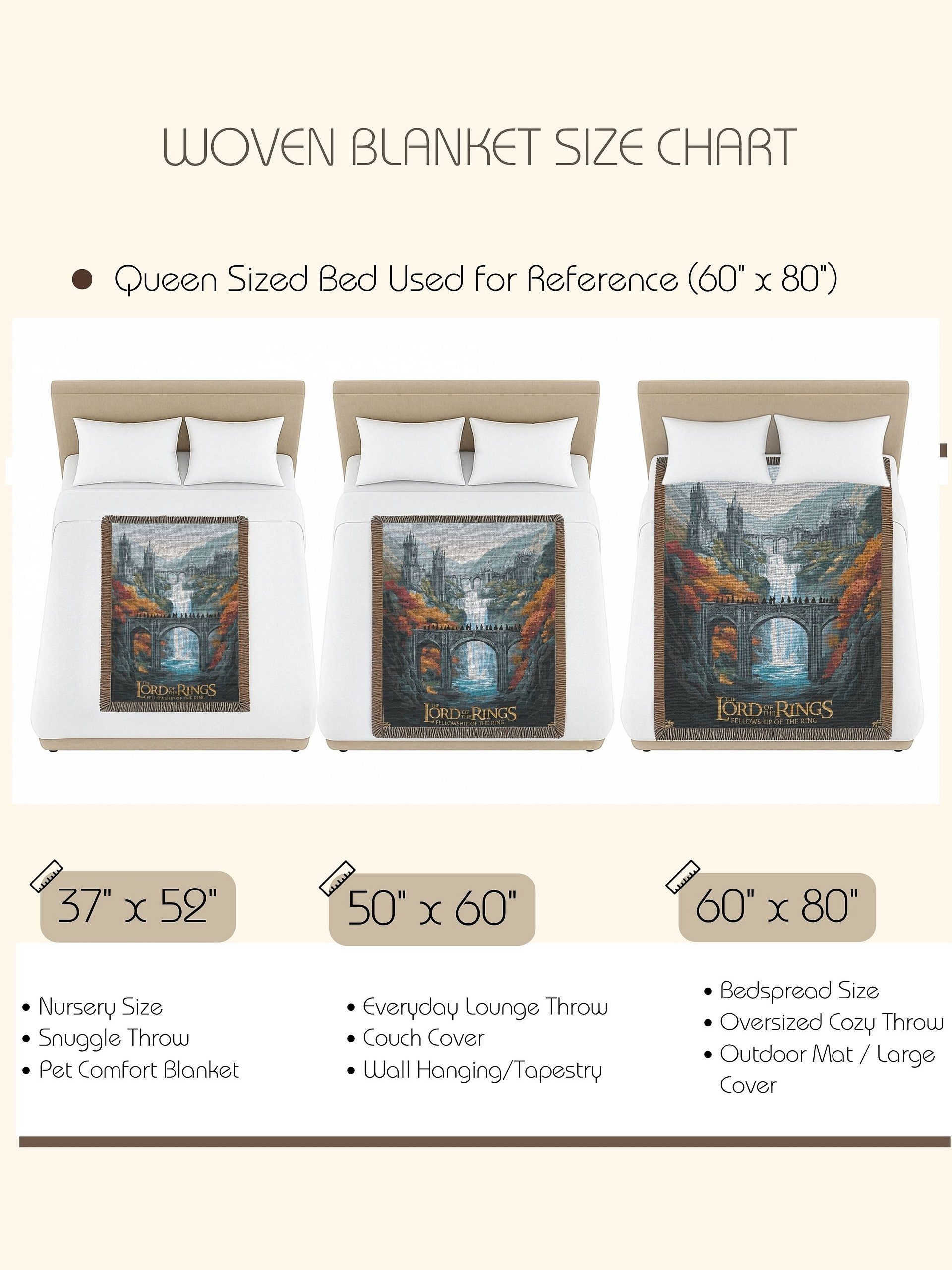The Fellowship Crossing Rivendell Woven Blanket product image (6)