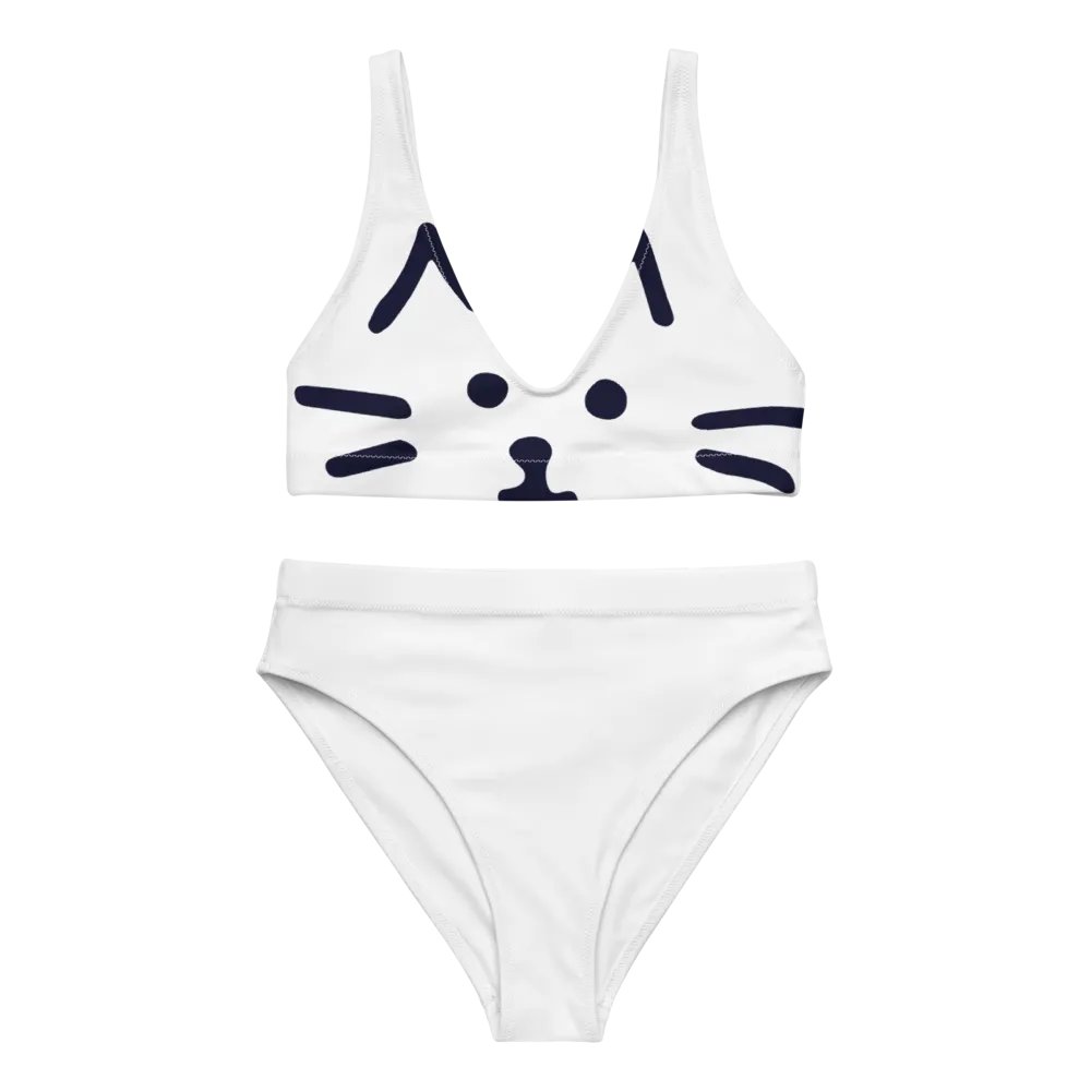 All-Over Print Recycled High Waisted Bikini product image (3)