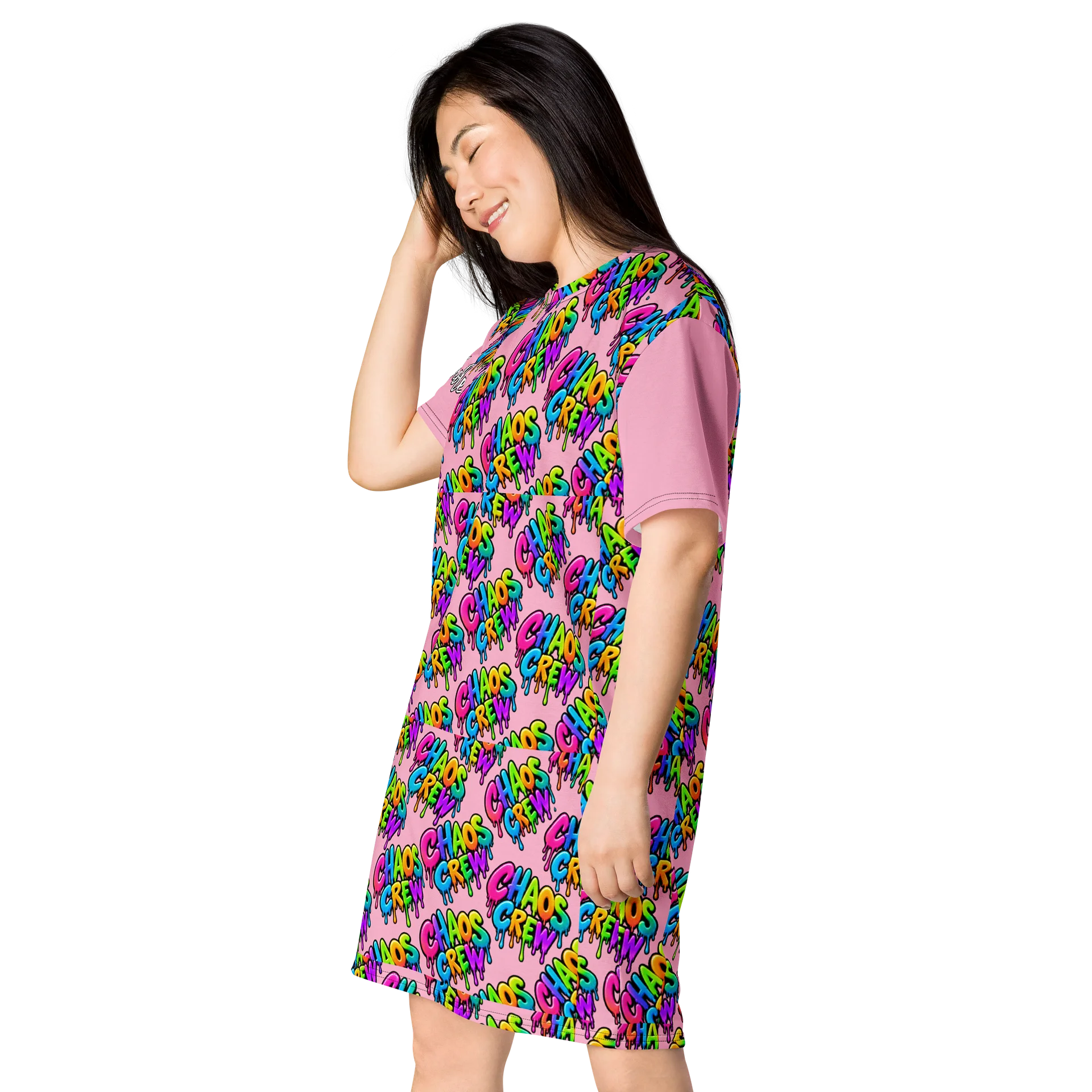 CHAOS CREW Graffiti T-Shirt Dress product image (3)