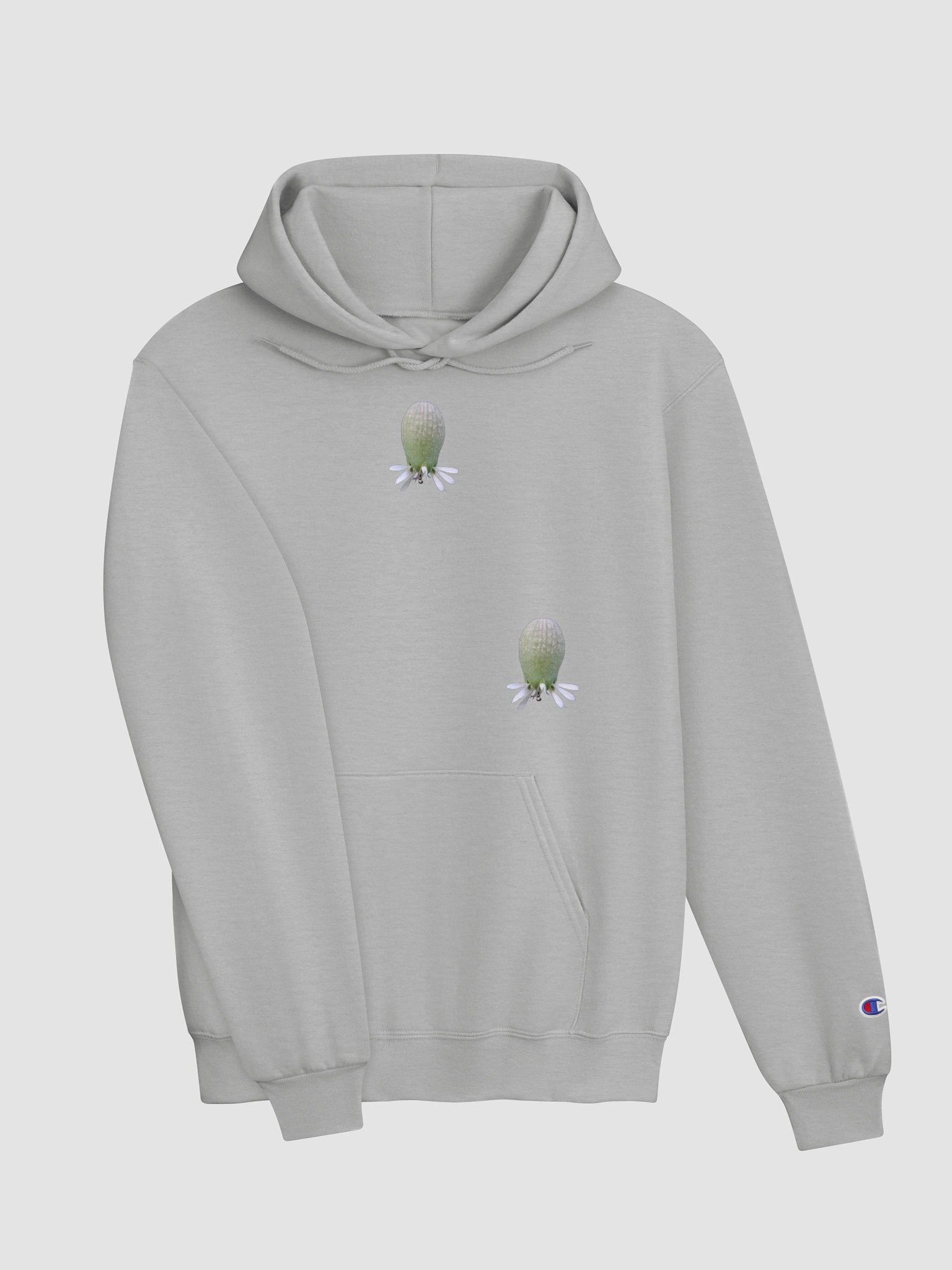Minimalist Wildflower Hoodie | Soft Grey Botanical Hoodie from Original Macro Photo product image (3)