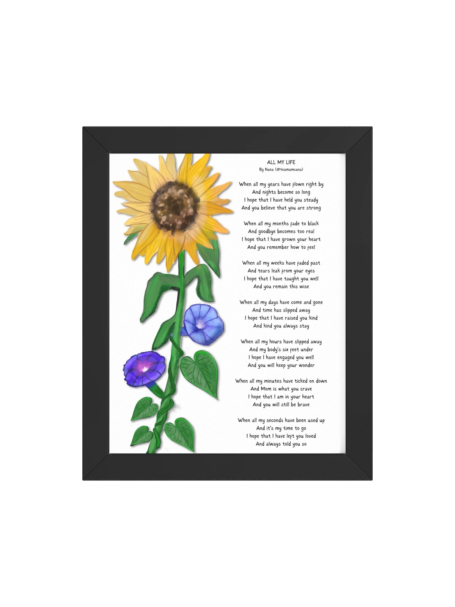 All My Life - Nana's Poem - FRAMED POSTER product image (14)