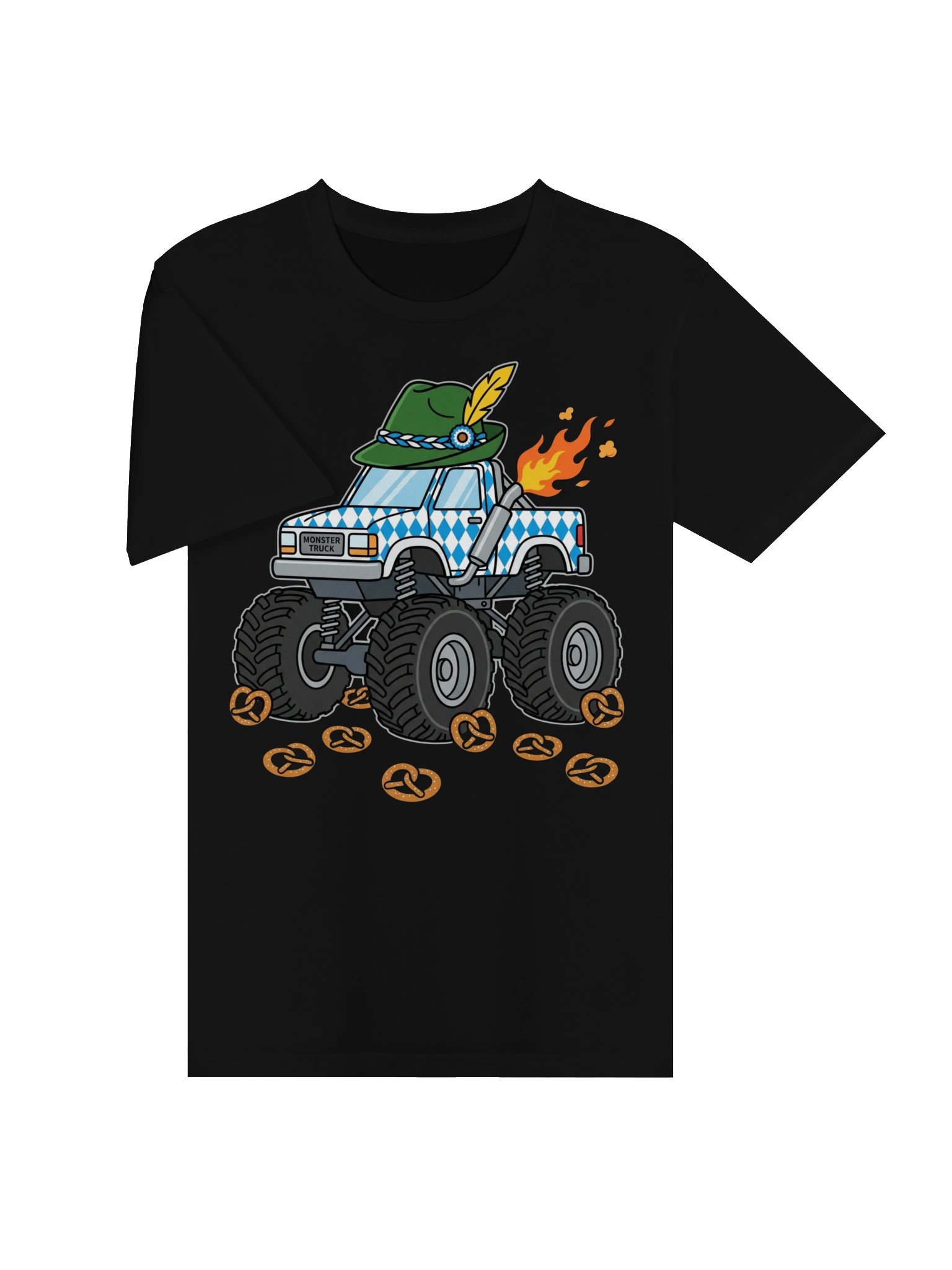 Oktoberfest Monster Truck Pretzels German Toddler Boys Kids T-Shirt product image (3)