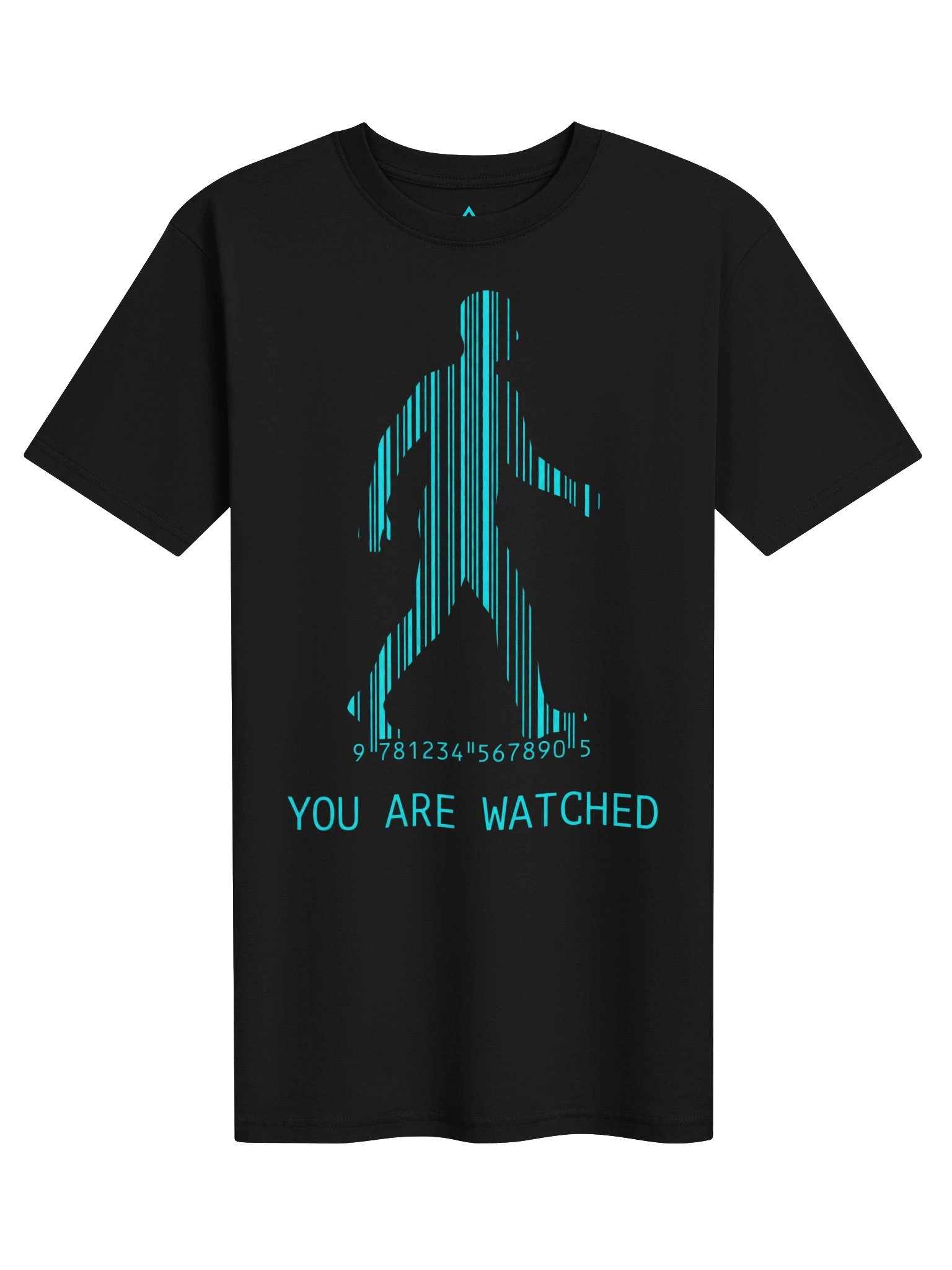 You Are Watched Glitch Tee | Cyberpunk Surveillance Tee | Heavyweight Black product image (1)