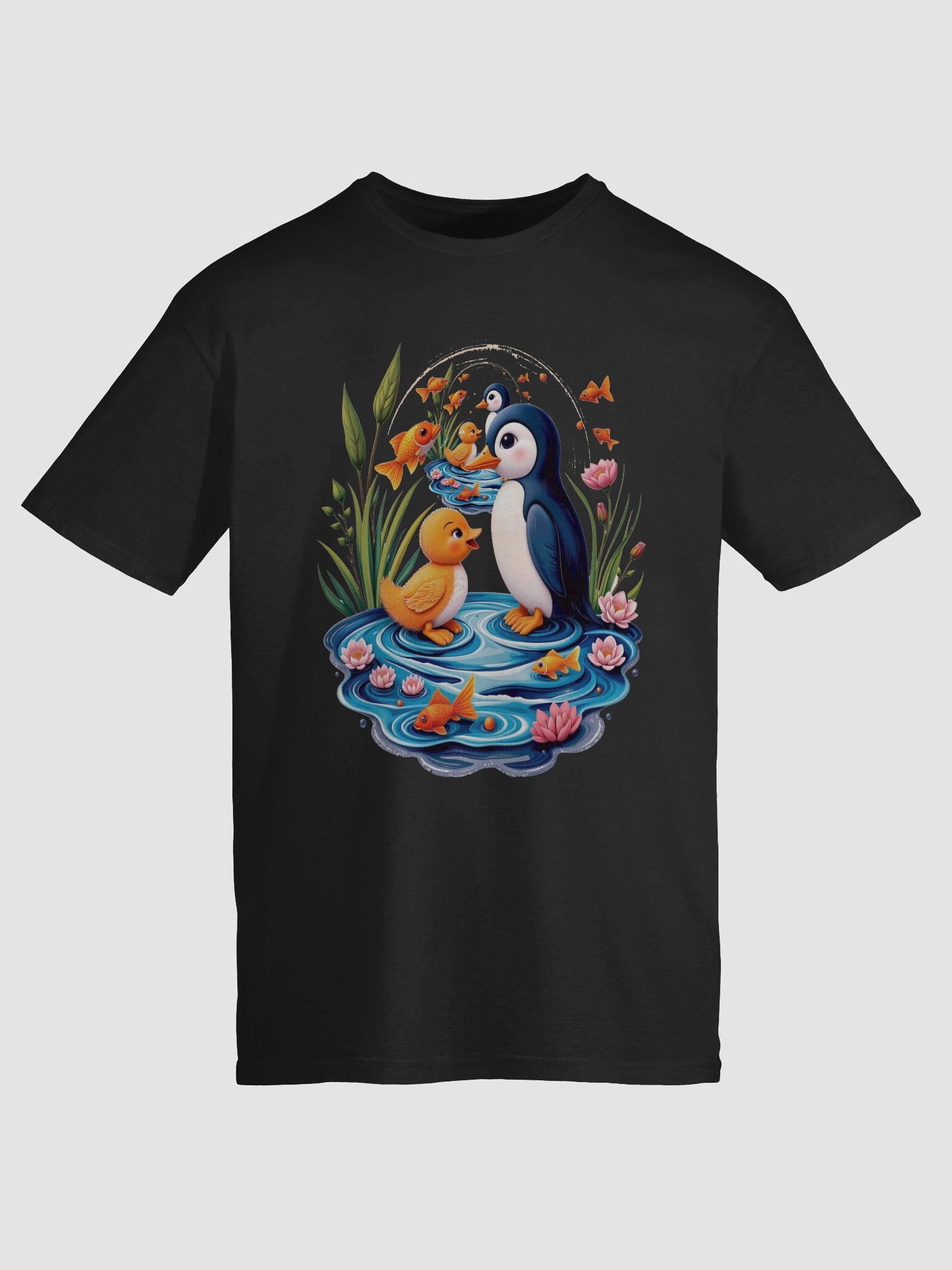 Lotus Pond Penguin Unisex Tee product image (99)