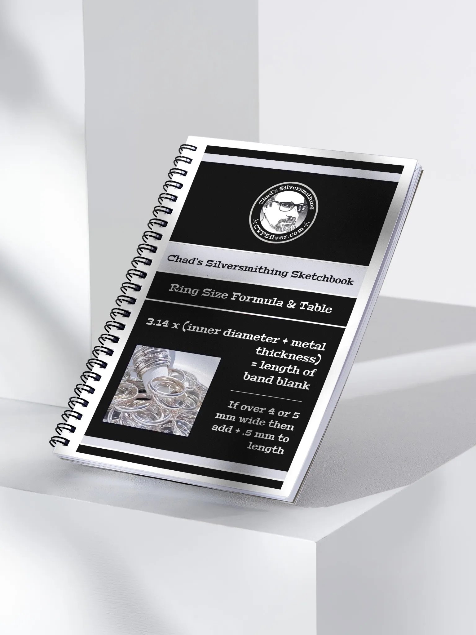 Silversmithing Sketchbook (blank) with Ring Size Formula product image (3)