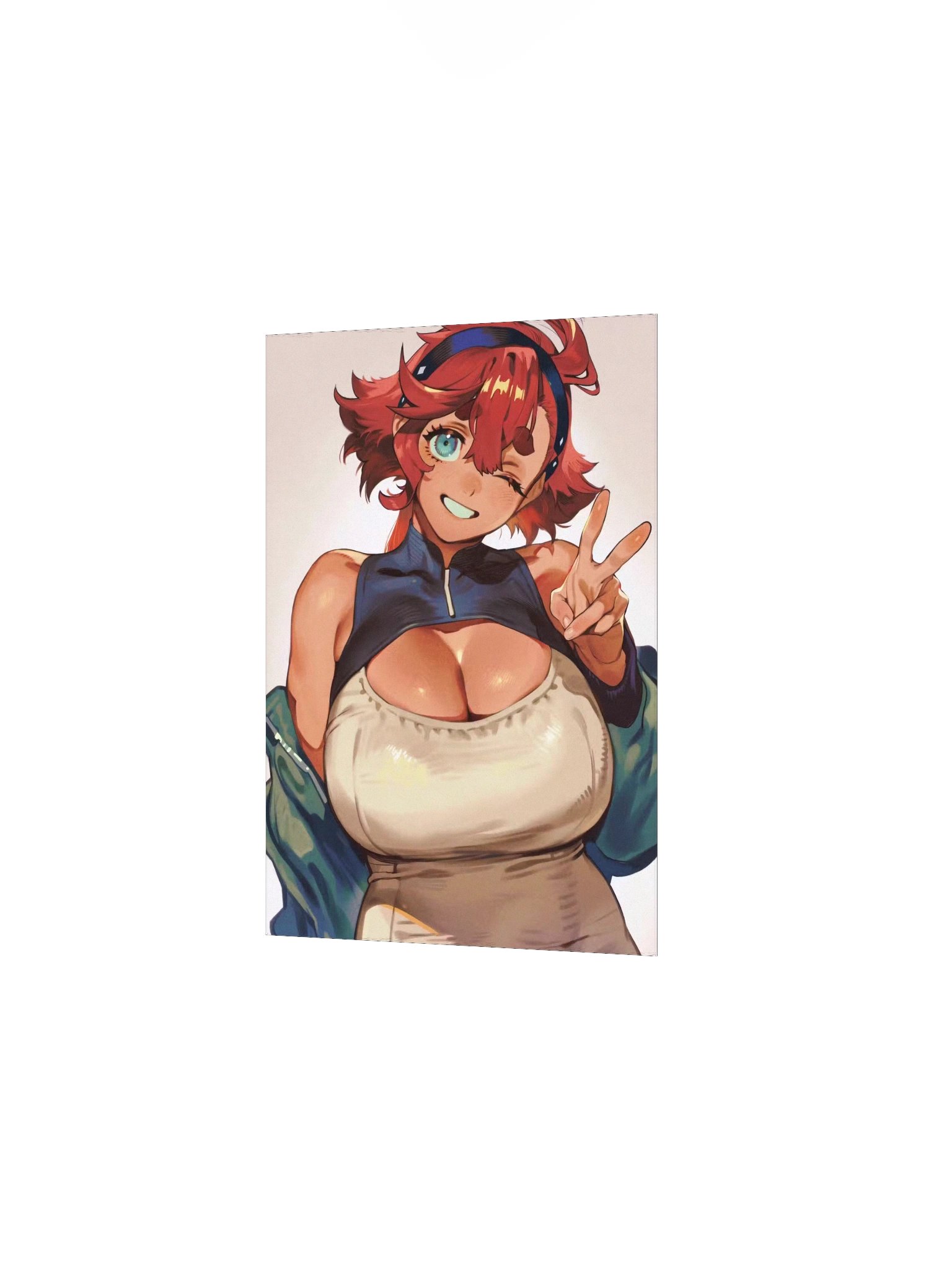 Red Hair Peace Sign Girl Print product image (2)