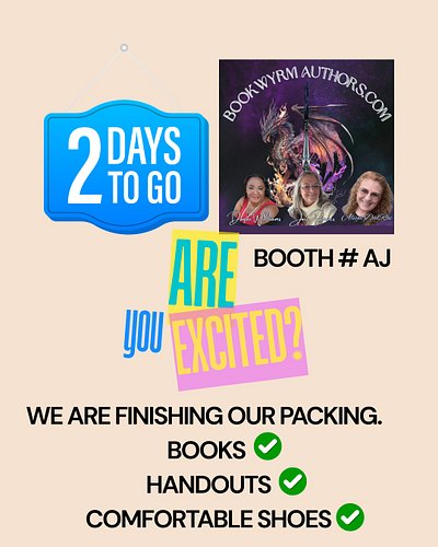 We're finished packing. #gencon2026 #bookwyrmauthors #bookwyrmauthorsanthology  #jorireevesauthor  #aliyadalrae #danniwilliam...