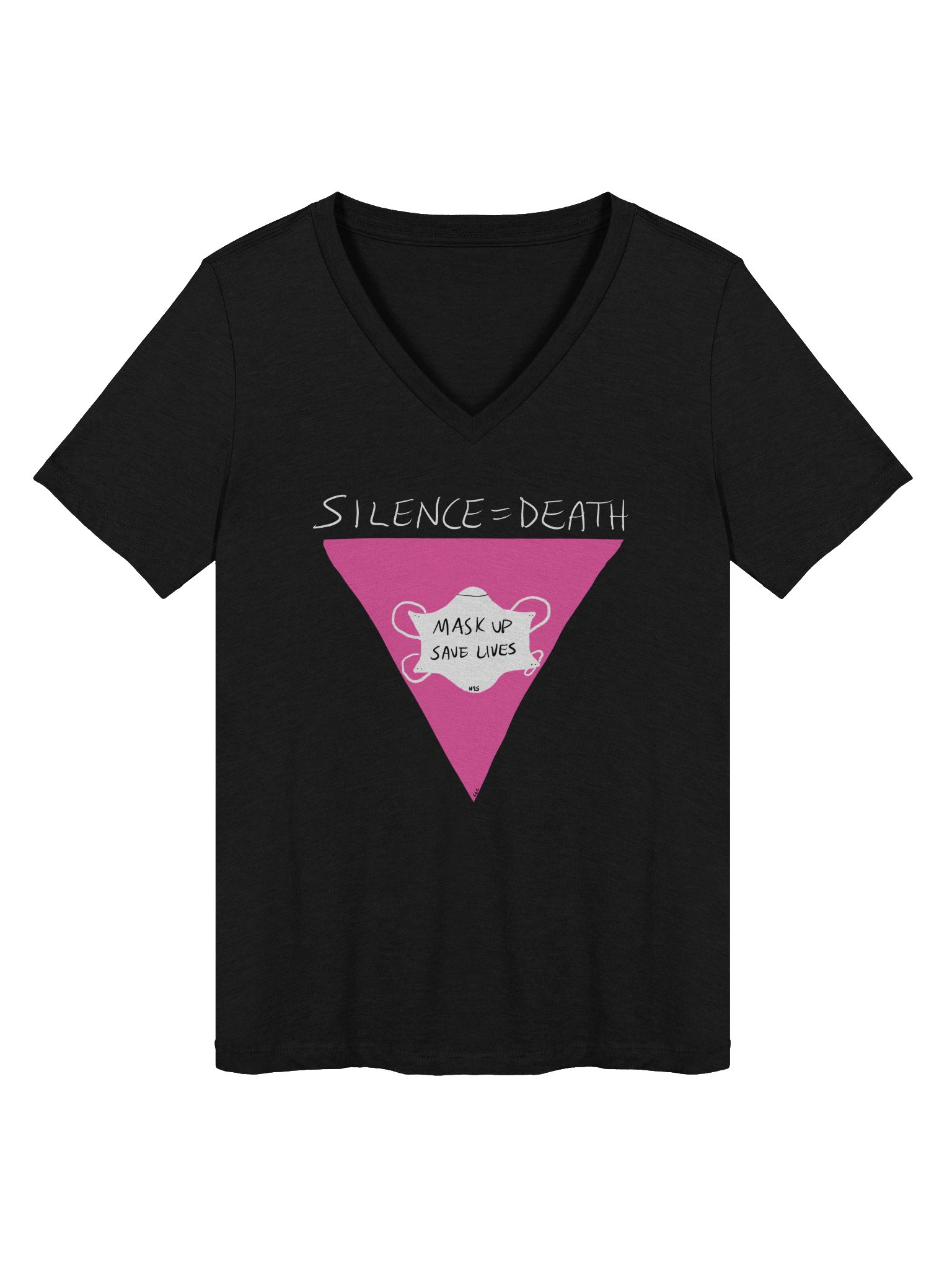 Silence=Death v-neck tee product image (4)