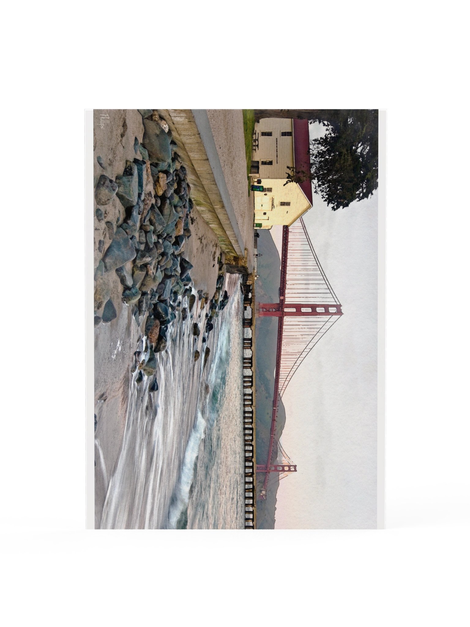 Golden Gate Watercolor Coastal Poster product image (2)