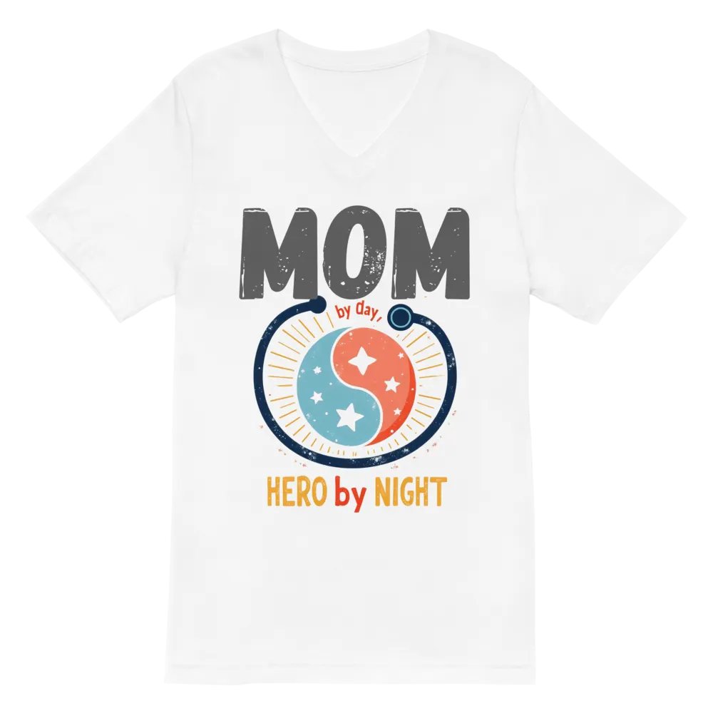 Night Hero mom V-Neck Tee product image (6)