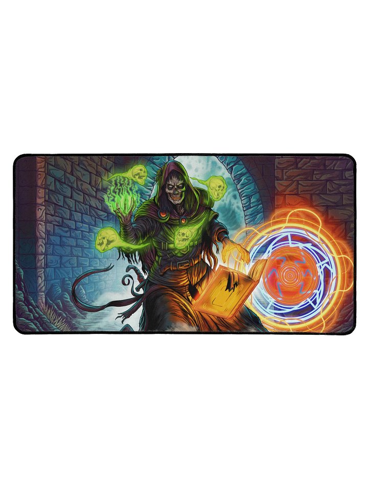 'Zombie Wizard' Hand Drawn Playmat by DarkSideTokens! product image (1)