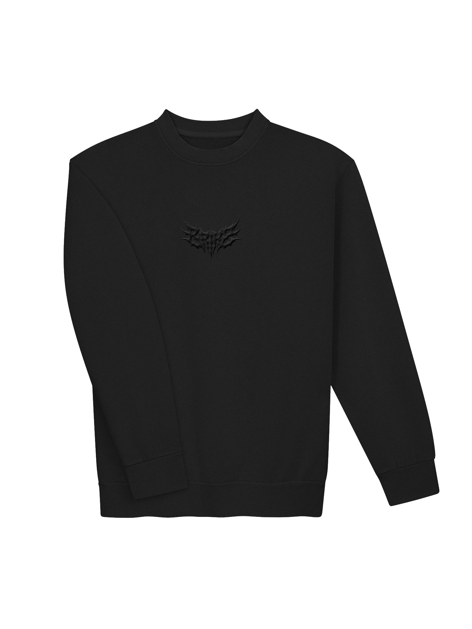 Black on Black embroidered heavy crewneck product image (3)