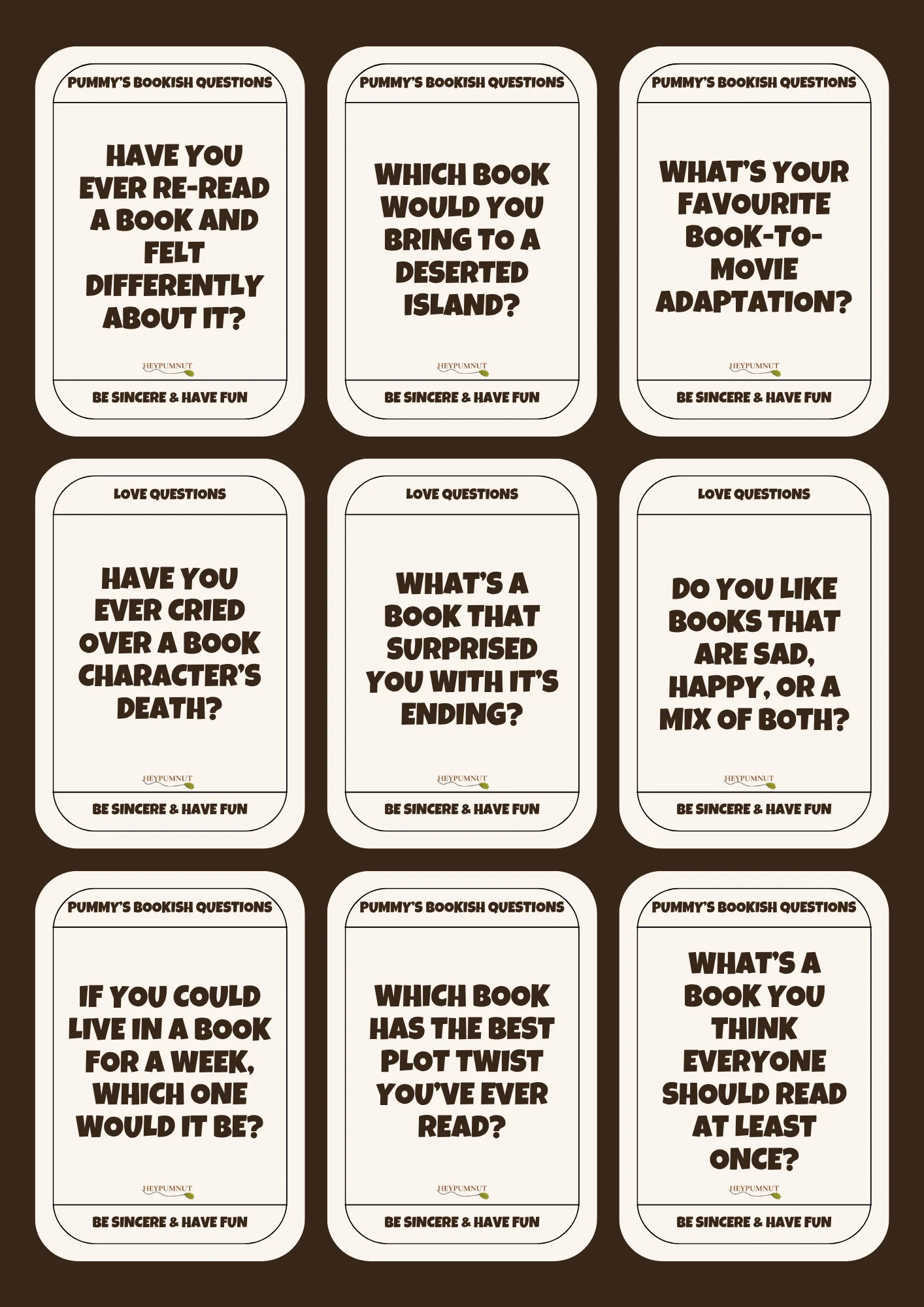 Pummy’s Bookish Questions (Free Printable PDF) product image (5)