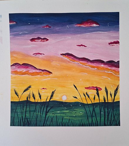 Art from stream #sunset #dragon #colour #gradient #gouache