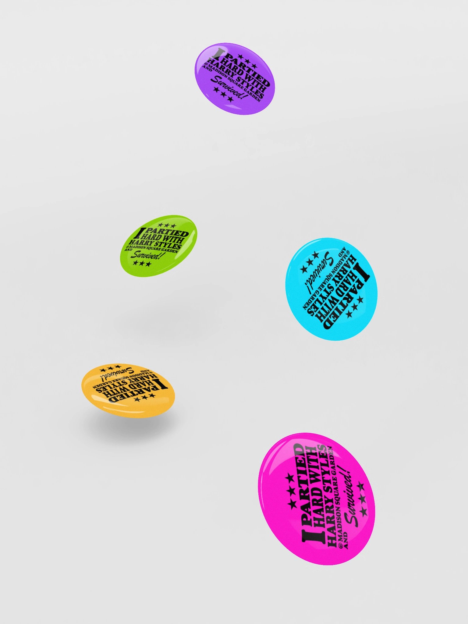 Partied Hard MSG Pin Buttons product image (5)