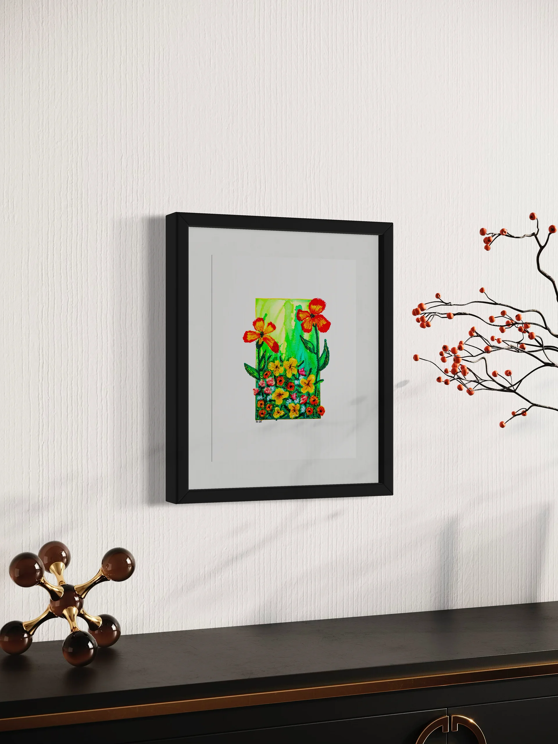 Red & Orange Flowers Print product image (3)