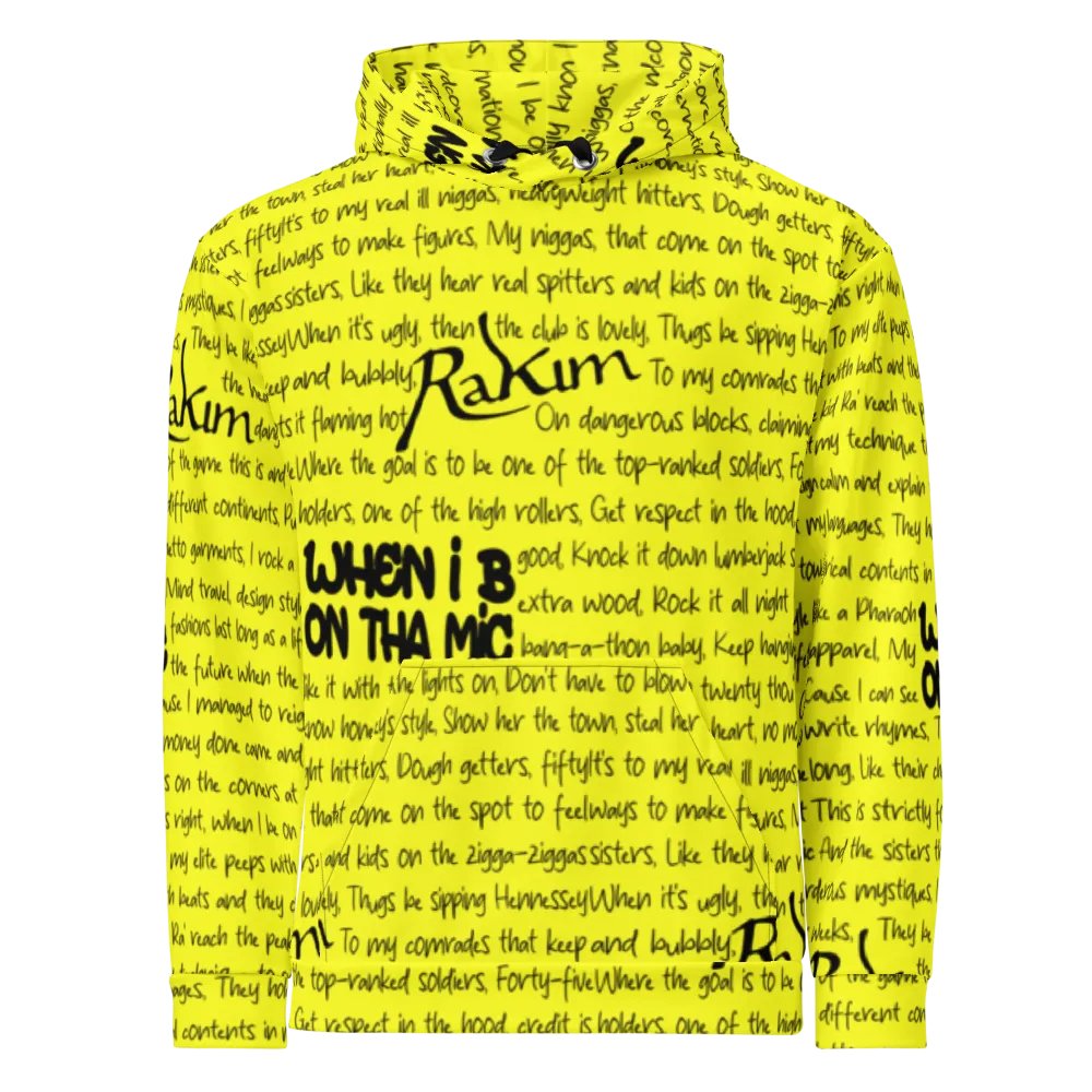 When I B On Tha Mic - Rakim - YELLOW - Unisex Hoodie product image (2)