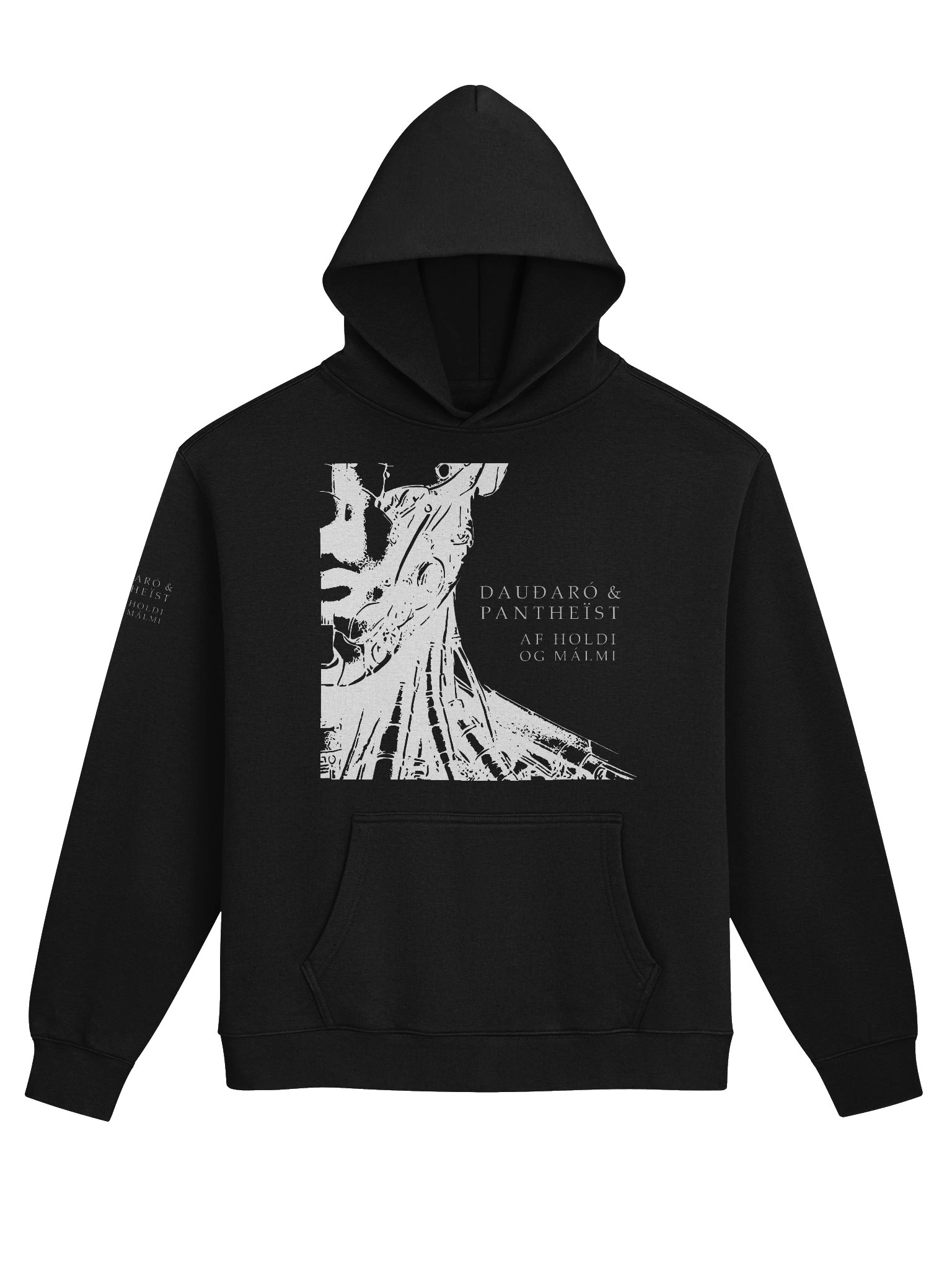 Dauðaró & Pantheïst — Af holdi og málmi Limited Edition Oversized Hoodie (Black) product image (3)