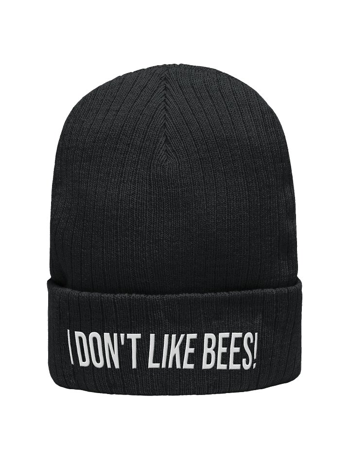 "I DON'T LIKE BEES!" Ribbed Knit Beanie product image (1)