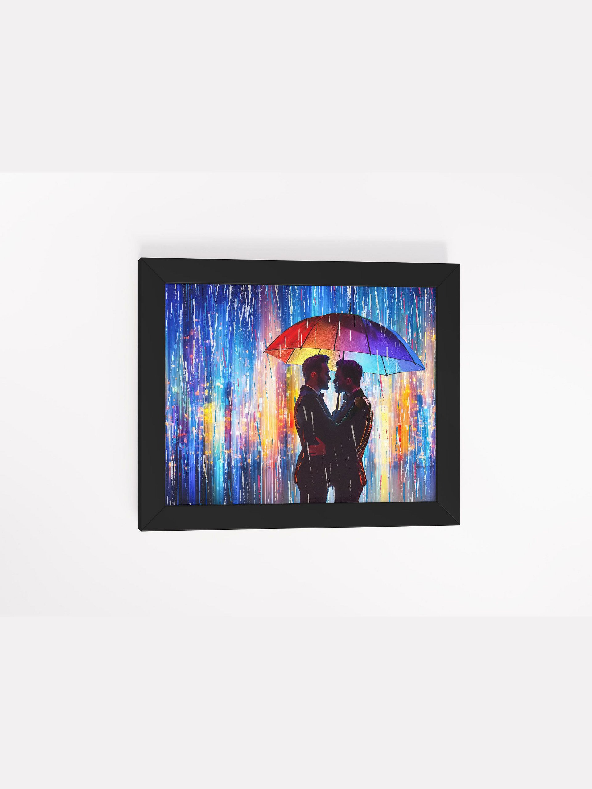 City Serenade - Love in the Rain Studio Framed Print product image (2)