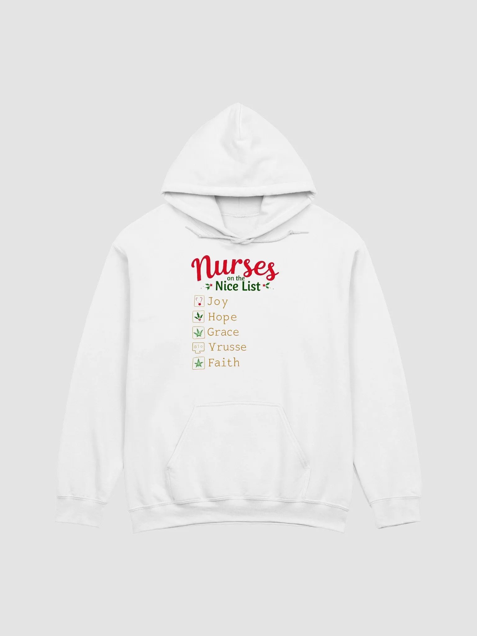 Nurses on the Nice List Festive Hoodie product image (2)