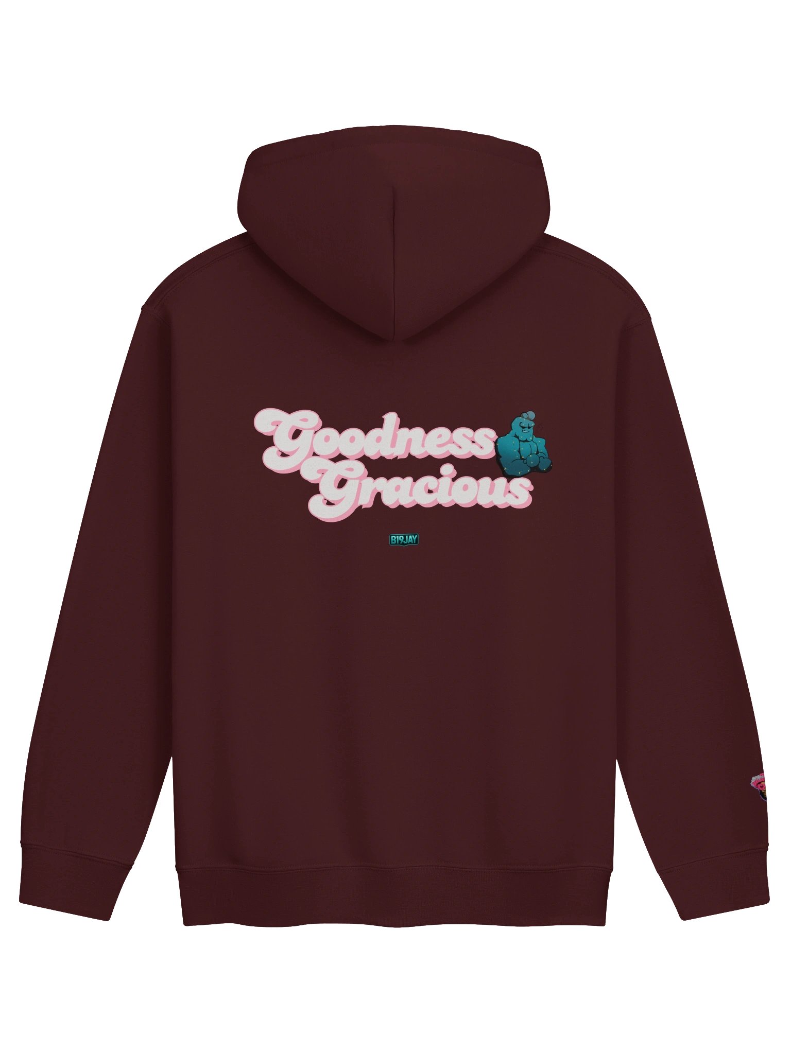 Maroon & Baby Pink Goodness Gracious Hoodie product image (2)