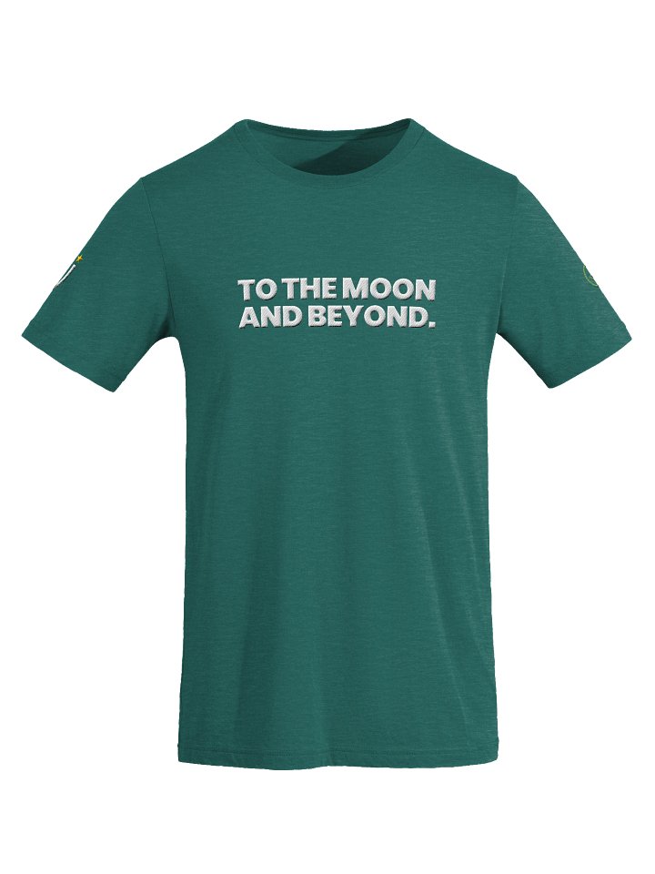 TO THE MOON AND BEYOND Teal Triblend Short Sleeve T-Shirt product image (1)