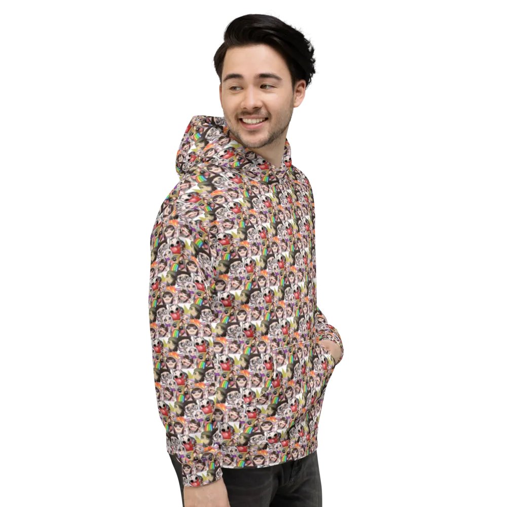 Emote All Over Pattern Hoodie product image (7)