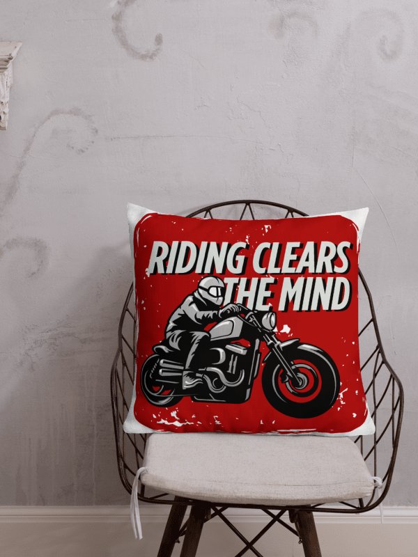 Ride Into Comfort All-Over Pillow | Riding clears the mind. product image (1)