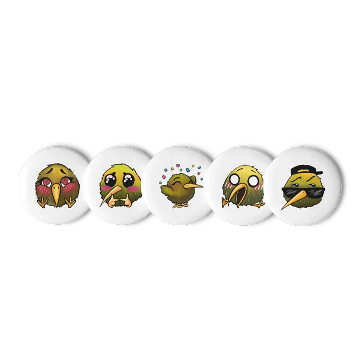Set of 5 Badges- Kiwi product image (1)