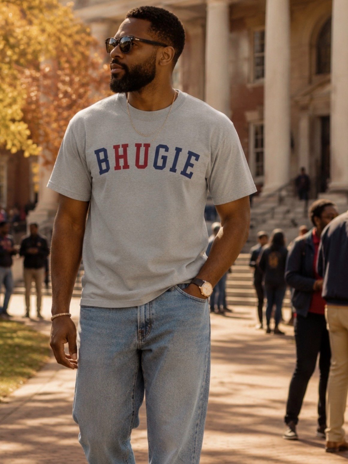 BHUGIE Heritage Tee – Granite product image (2)