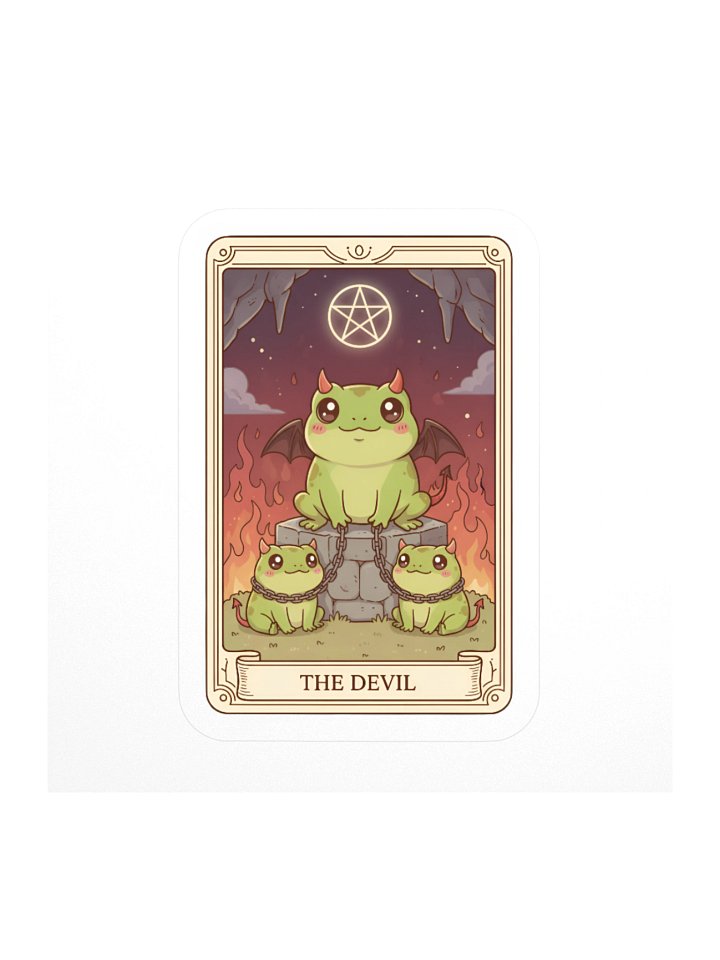 The Devil - Tarotoads! - Kiss-Cut Eco-Friendly Premium Custom-made Vinyl Sticker product image (1)