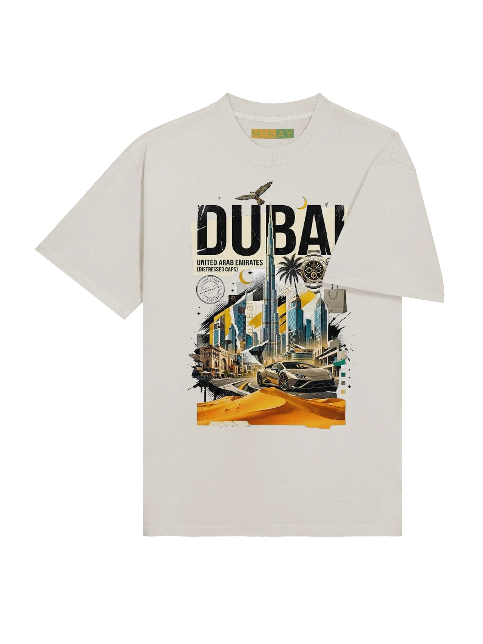 Dubai UAE Skyline Streetwear Tee | Vintage Luxury Graphic Tee product image (4)