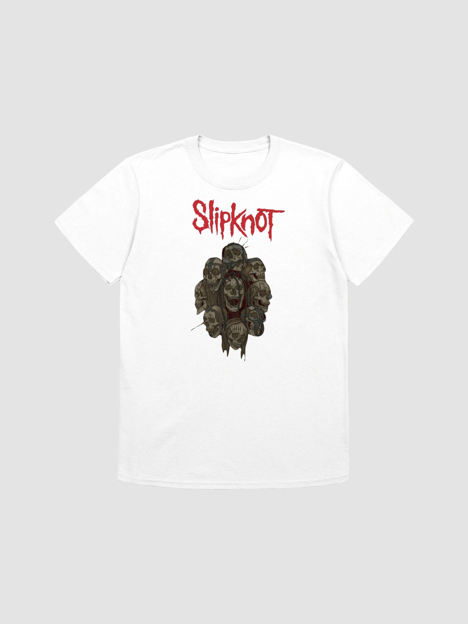 Slipknot T-Shirt Nine Members Skull Portrait Dark Art | Corey Taylor Nu Metal Graphic Tee | Heavy Metal Maggot Collector Shirt product image (2)