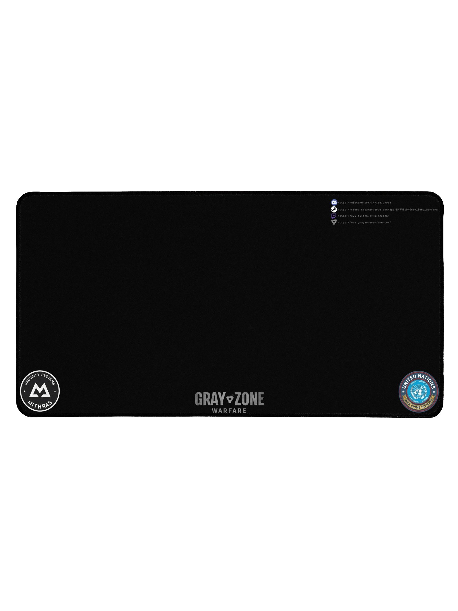 UNWCD/MSS Black Desk Mat - Smoke GZW product image (1)