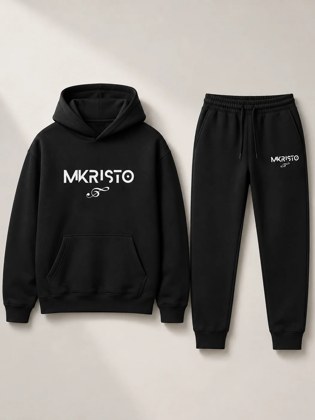 Black MKRISTO Signature Hoodie & Jogger Set product image (1)