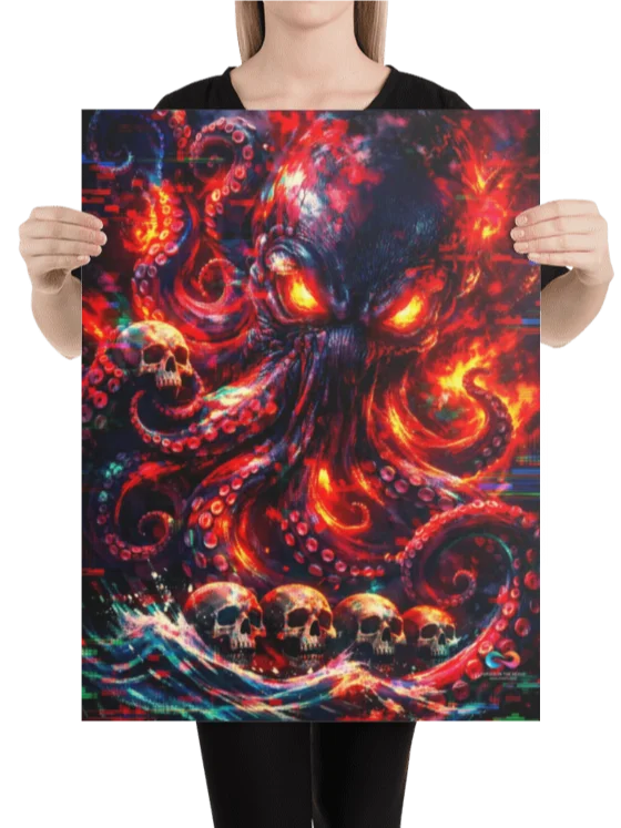 CINEMATIC ART POSTER – CREEPY OCTOPUS #003 product image (2)