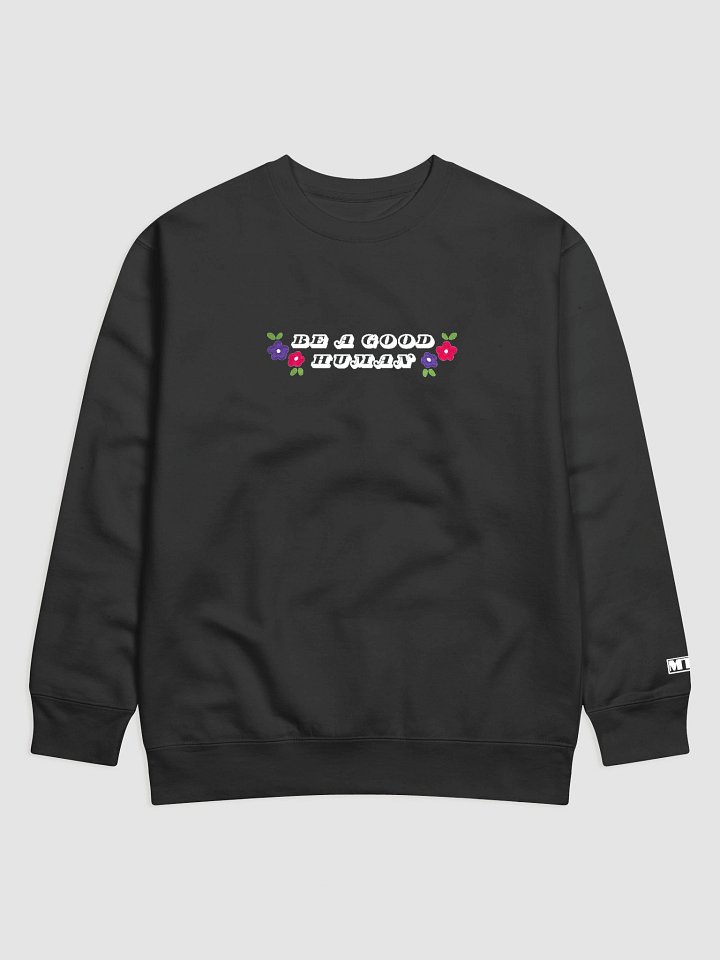 Be A Good Human Flower Power Embroidered Sweatshirt product image (1)