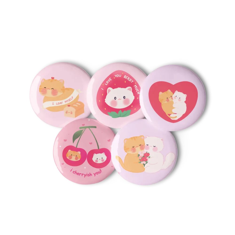 Cats and Love Pin Set product image (11)