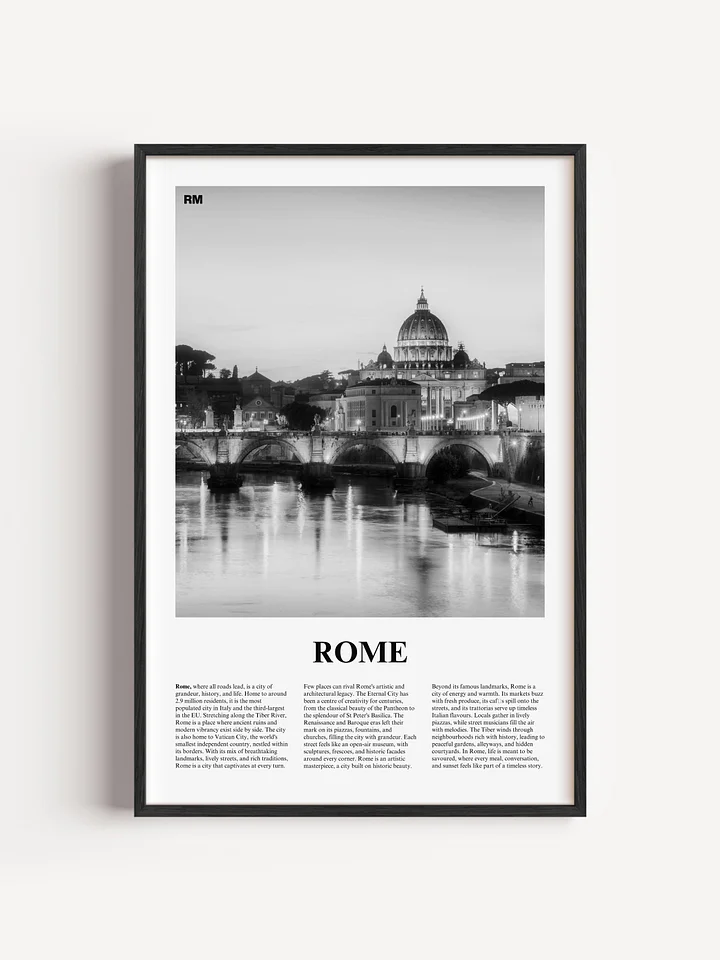 Rome 04 Newspaper Poster | Framed product image (1)