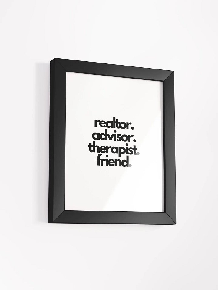 REALTOR/FRIEND Eco-Friendly Ayous Wood Framed Poster product image (52)
