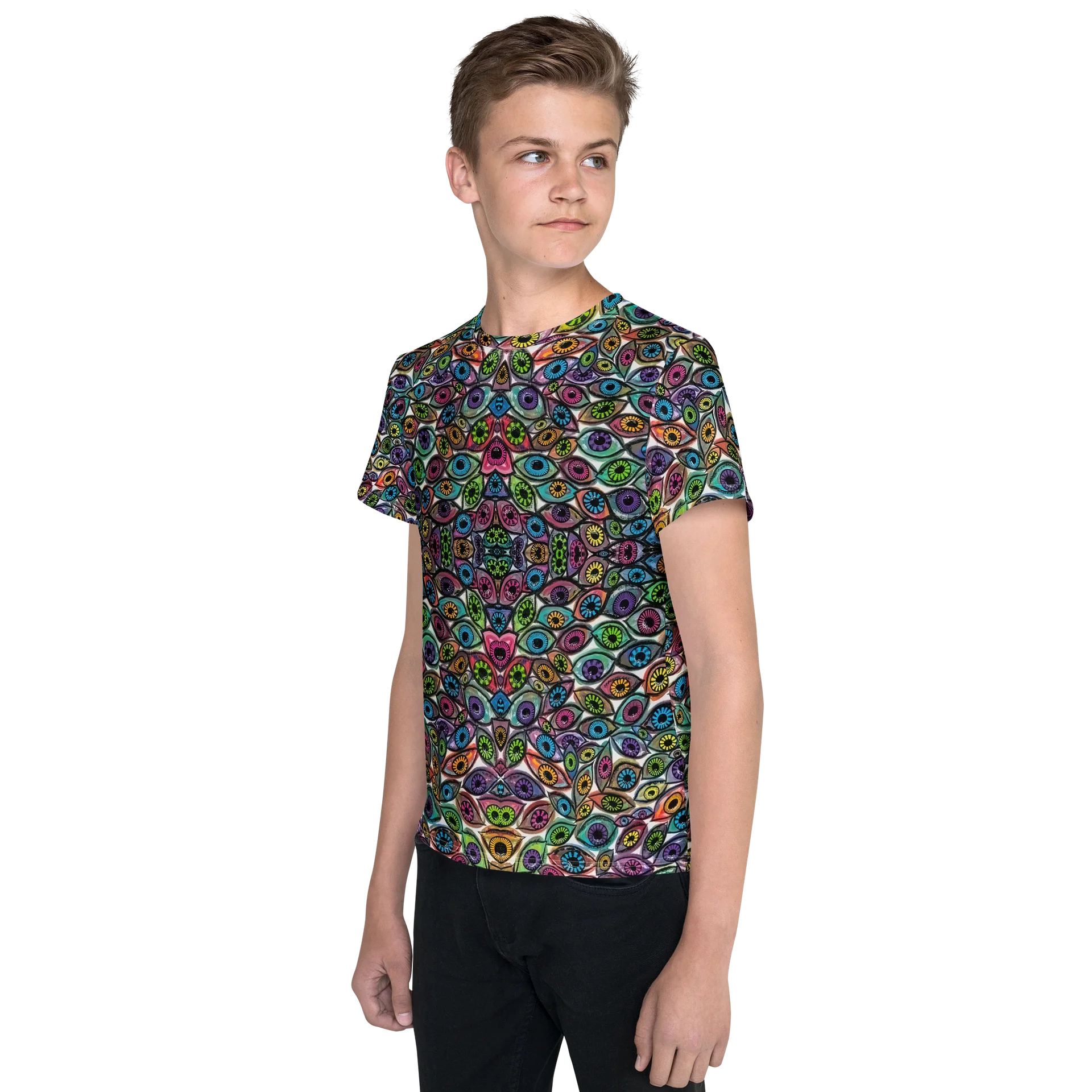 Youth Colorful Eyes All Over Print T Shirt | Eye See You Too product image (3)