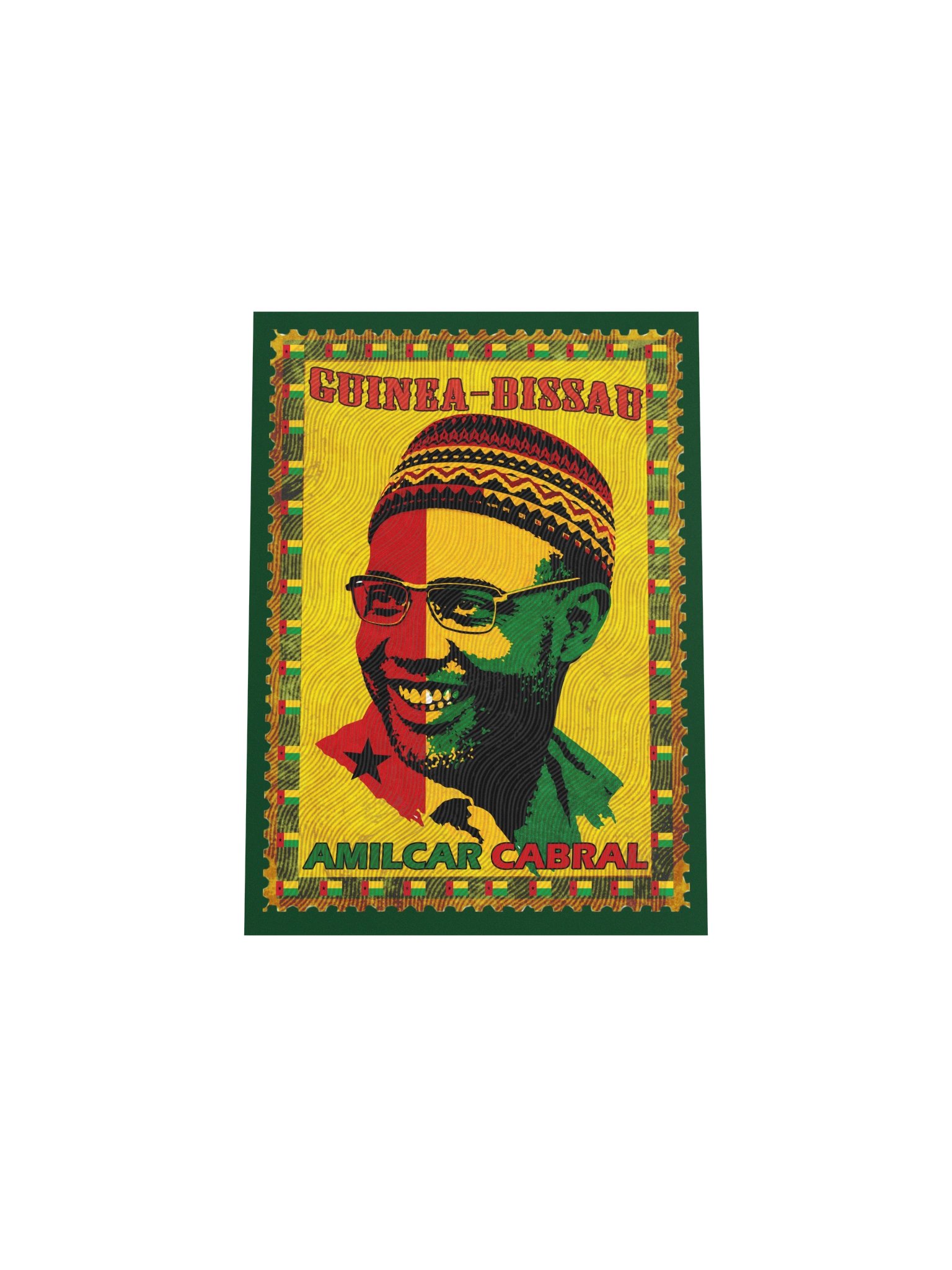 Amílcar Cabral Vintage Postage Stamp Poster – Guinea-Bissau Cape Verde Pan-African Revolutionary Wall Art product image (6)
