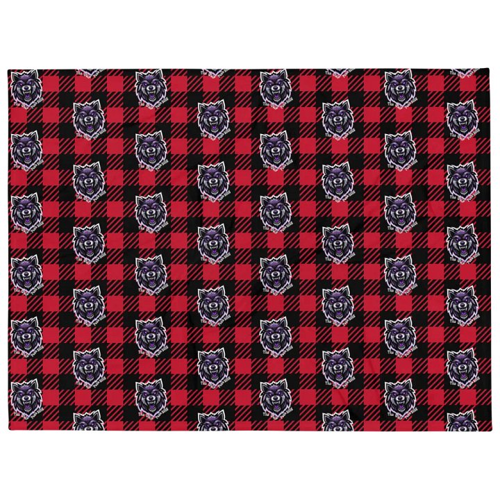 Wolf Head Plaid Throw Blanket product image (1)