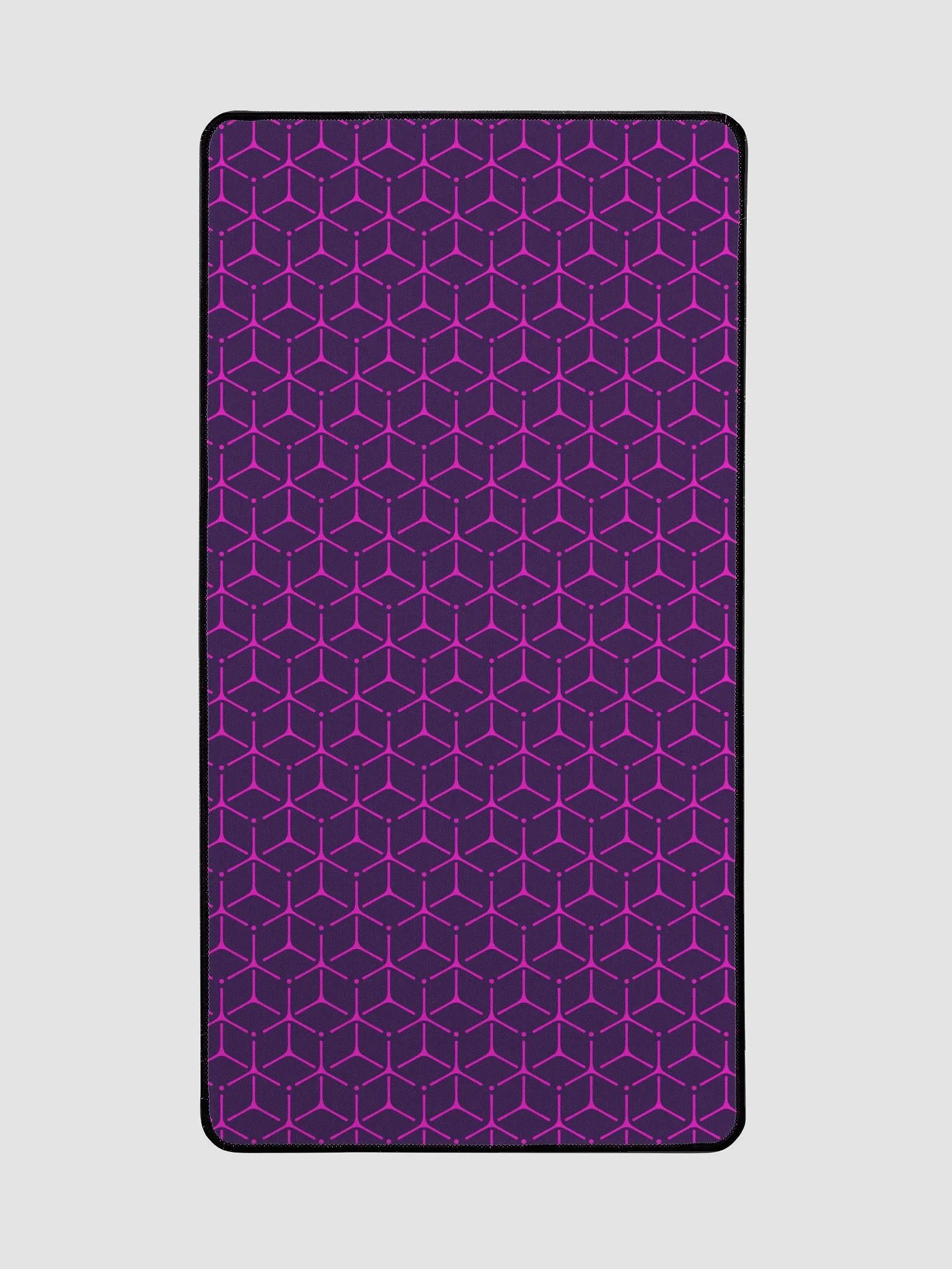 Desk Mat - Hot Pink and Purple Honeycomb Cube Pattern product image (3)