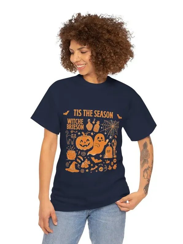 Tis the Season Halloween Icons Tee | Pumpkin Witch Ghost Spiderweb product image (126)