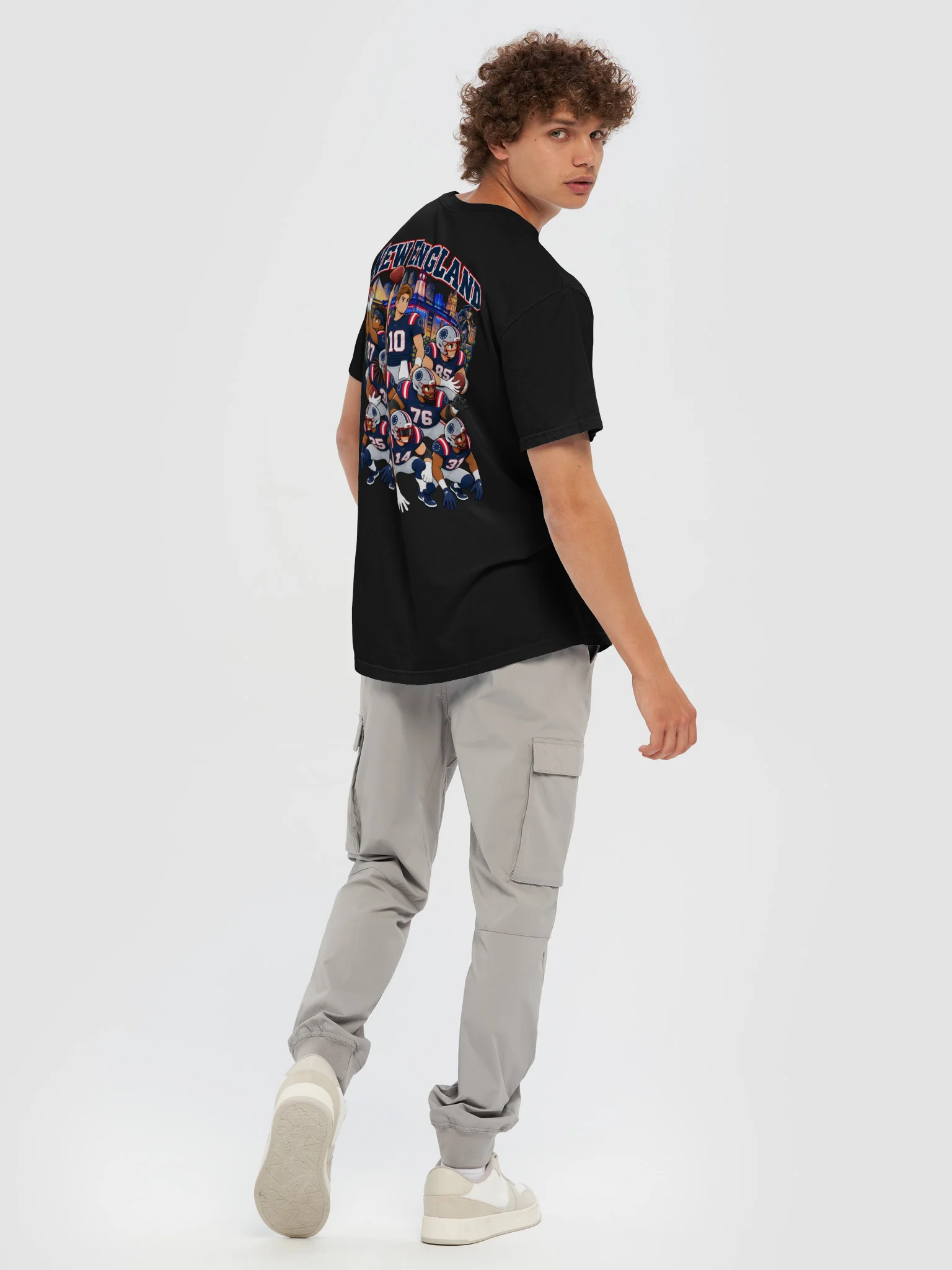 New England Football 2026 Animated Player Back Print T-Shirt product image (8)