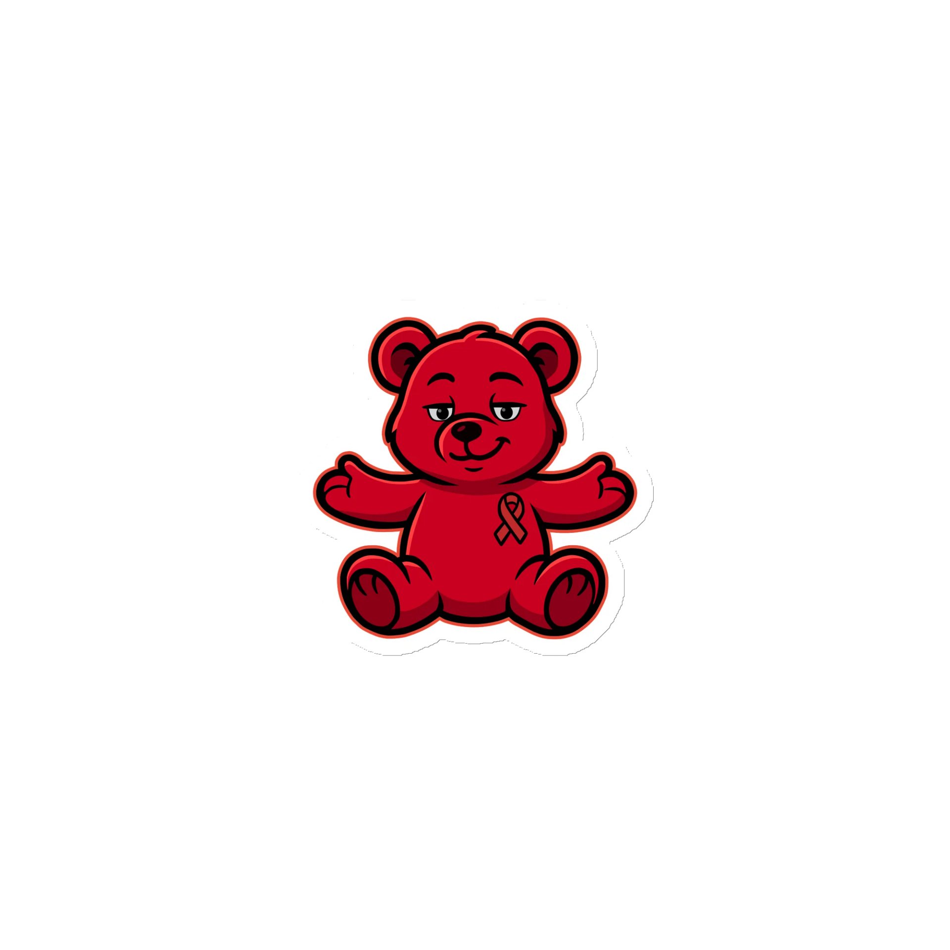 Red Bear of Sharing Magnet product image (1)